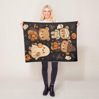 Spooky Cute Teddy Halloween Blanket 