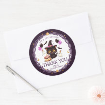 Spooky Cute Witch Black Cat Wizard 1st Birthday