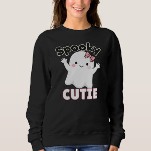 Spooky Cutie Sweatshirt - Cute Ghost Pink Bow