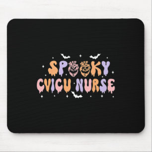Spooky Cvicu Nurse Halloween Cardiac Icu Fall Pump Mouse Mat