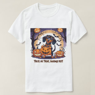 Spooky Dachshund Lover Halloween Graphic T-Shirt