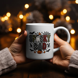 Spooky Dad Halloween | Camo Plaid Mixed Patt Coffee Mug