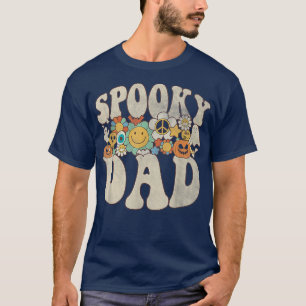 Spooky Dad Matching Retro Halloween Ghost Boo T-Shirt