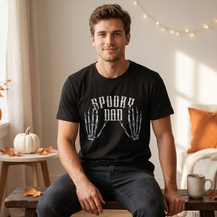 Spooky Dad Vintage Skeleton Halloween T-Shirt