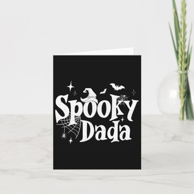 Spooky Dada Witch Funny Halloween Costume Dad Gran Card (Front)