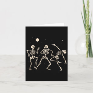 Spooky Dancing Skeletons Halloween Costume Music A Card