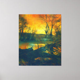 Spooky Dark Swamp Wall Art