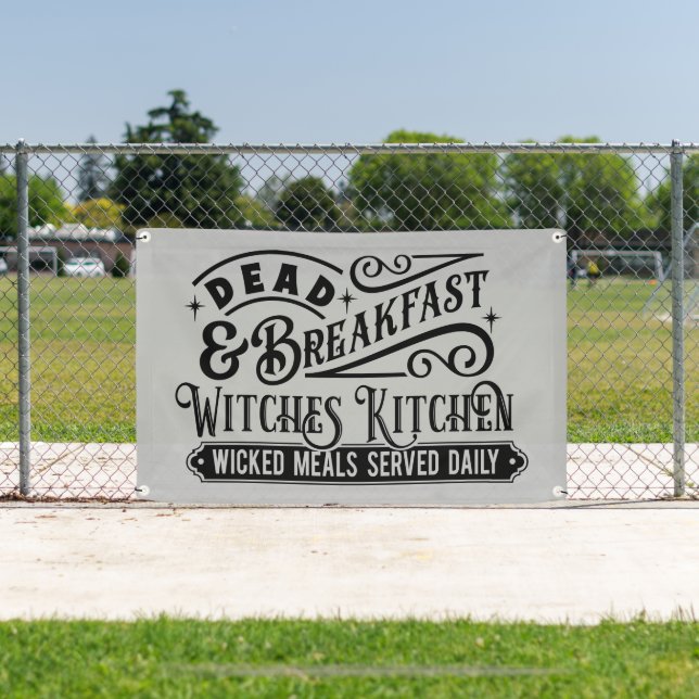 spooky dead breakfast Halloween word art Banner (Insitu)