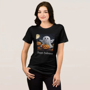 Spooky Delight: Ghostly Halloween Fun Tri-Blend Shirt