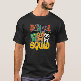 Spooky Dental Assistant Dental Squad Halloween Den T-Shirt