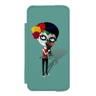 Spooky Dia de Los Muertos Girl Incipio Watson™ iPhone 5 Wallet Case