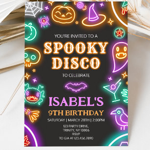 Spooky Disco Halloween Birthday Invitation