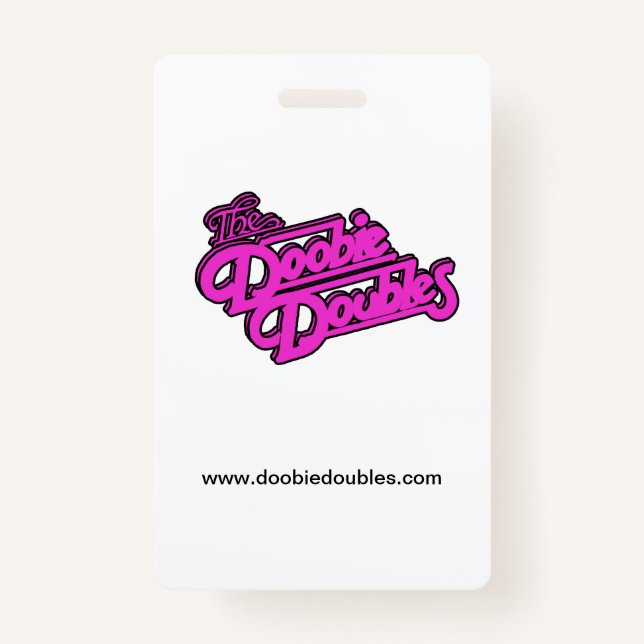 Spooky Doobie Doubles Halloween Name Tag ID Badge (Back)