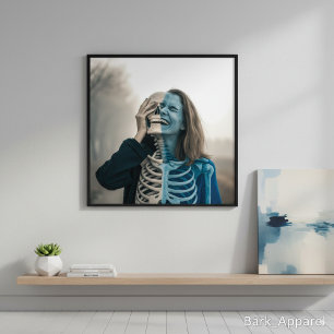 Spooky Double Exposure Art  Poster