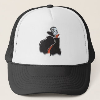 spooky dracula vampire trucker hat