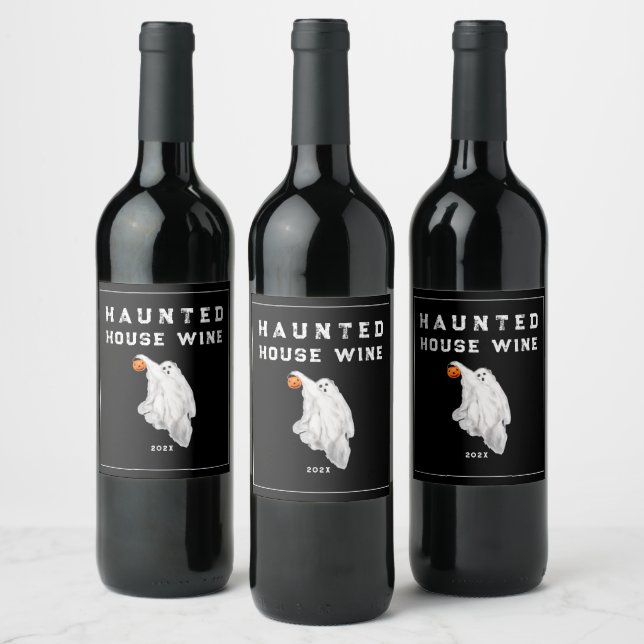 Spooky Drinking Party Decorations Wine Label (Bottles)