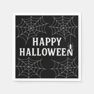 Spooky Drinks Happy Halloween Spiderwebs Haunted Napkin