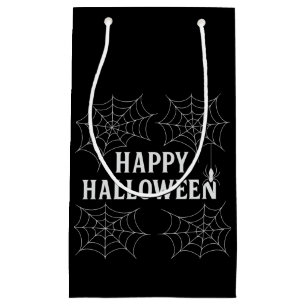 Spooky Drinks Happy Halloween Spiderwebs Haunted Small Gift Bag