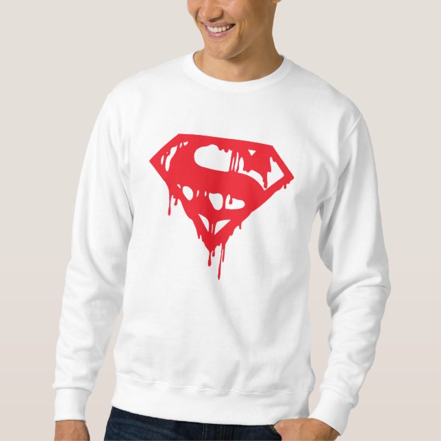 Spooky Dripping Blood Print Halloween Sweatshirt (Front)