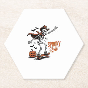 Spooky Dude Spooky Season Paper Coaster