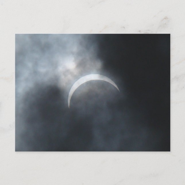 Spooky Eclipse Storm Clouds 2017 Announcement Postcard (Front)