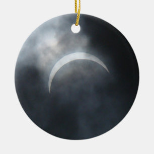 Spooky Eclipse Storm Clouds 2017 Ceramic Tree Decoration