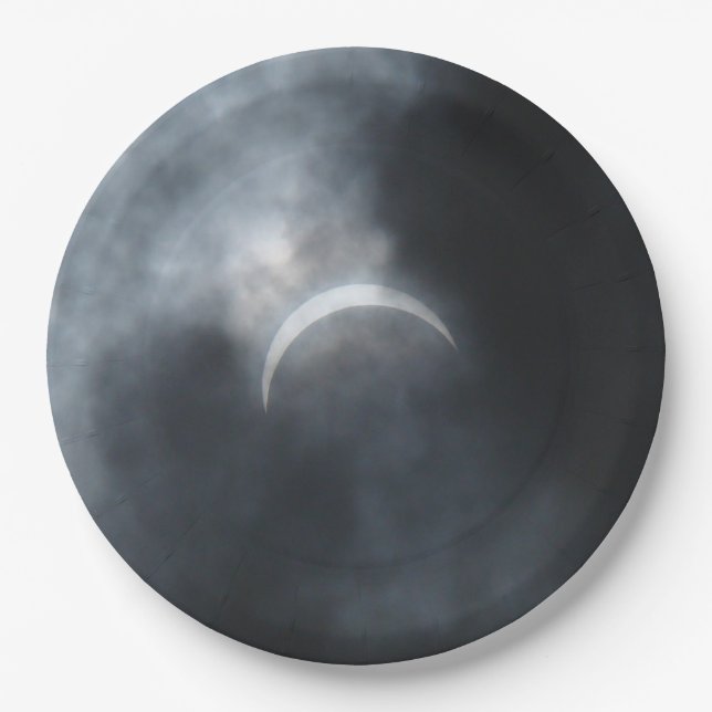 Spooky Eclipse Storm Clouds 2017 Paper Plate (Front)