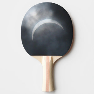 Spooky Eclipse Storm Clouds 2017 Ping Pong Paddle