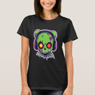Spooky EDM Bear DJ Summer Psychedelic Festival T-Shirt