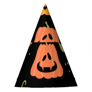 Spooky Elegance: Halloween Pumpkin Art Party Hat