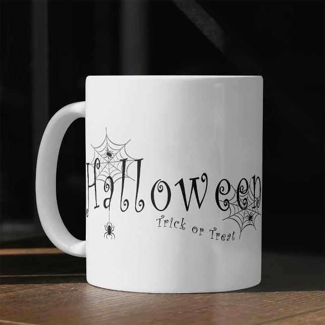 Spooky Elegance: Halloween Spider Web Design Coffee Mug (Creator Uploaded)