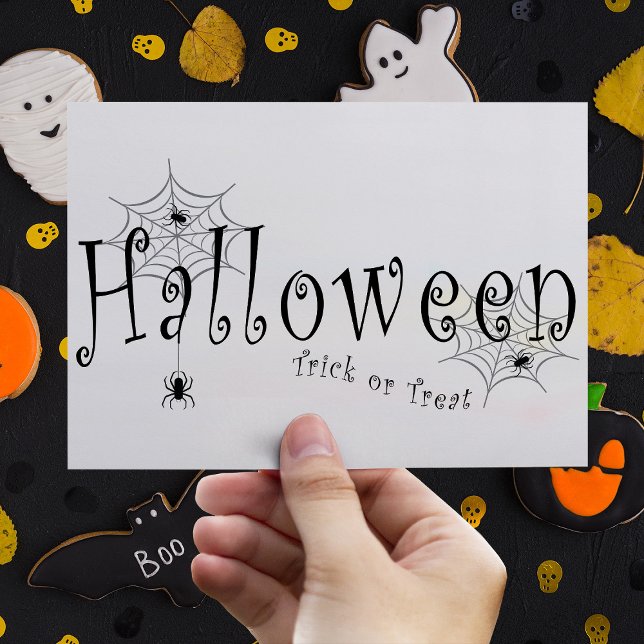 Spooky Elegance: Halloween Spider Web Design Postcard (Creator Uploaded)