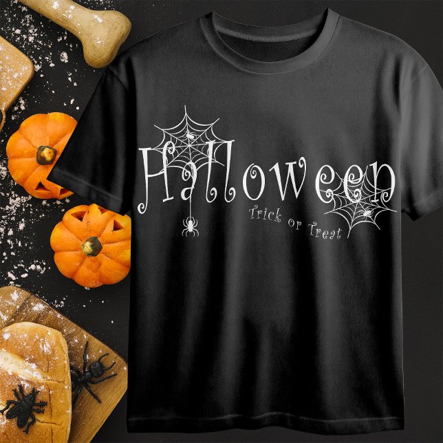 Spooky Elegance: Halloween Spider Web Design T-Shirt (Creator Uploaded)
