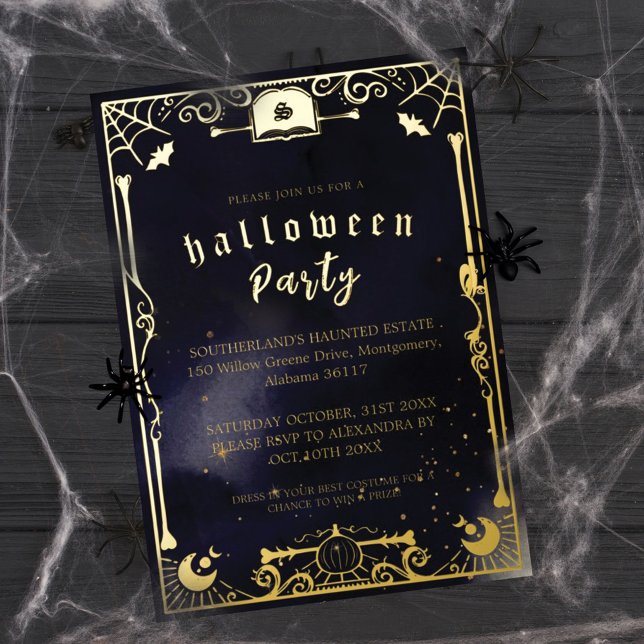 Spooky Elegant Spirit Halloween Party Tarot Card (Spooky Elegant Spirit Halloween Party Tarot Card)