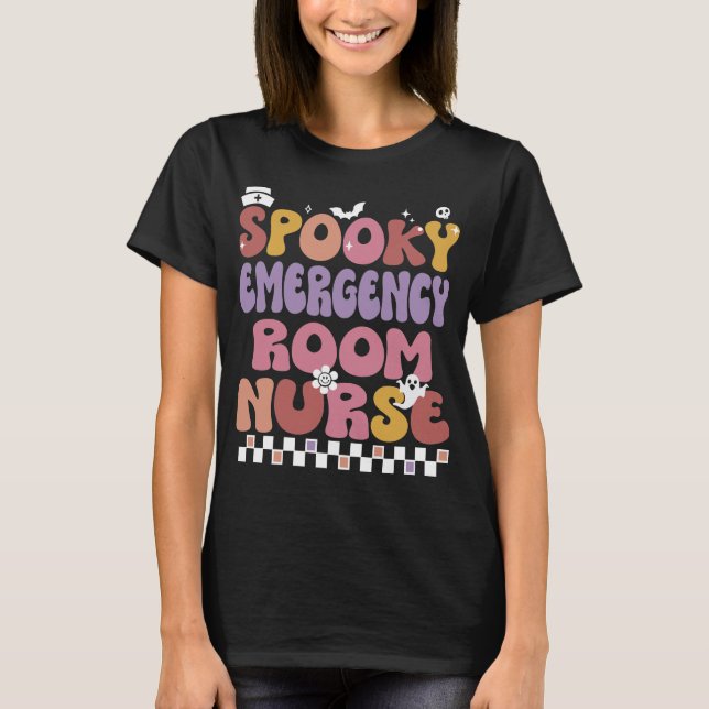 Spooky Emergency Room Er Nurse Funny DesignT-Shirt T-Shirt (Front)