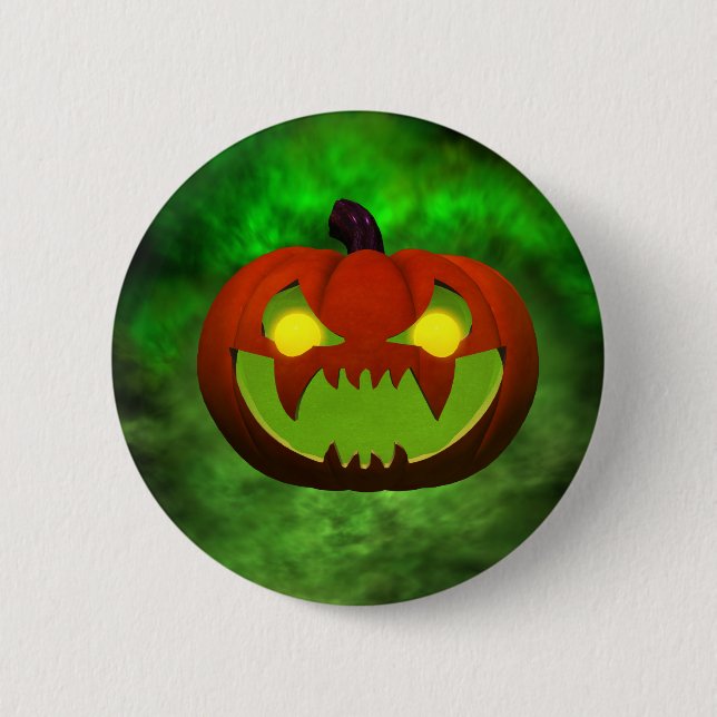 Spooky Evil HalloweenPumpkin 6 Cm Round Badge (Front)