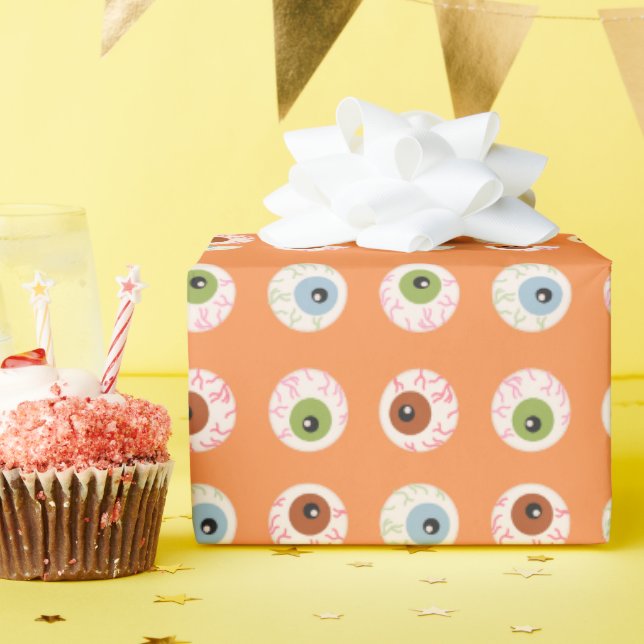 Spooky Eyeballs  Wrapping Paper (Birthday Party)