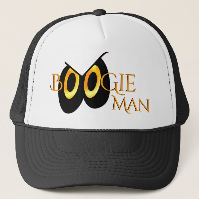Spooky Eyes Boogieman Trucker Hat (Front)
