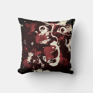 spooky face cushion
