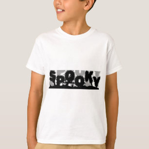Spooky Face Halloween T-Shirt – Front “SPOOKY” 