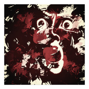 spooky face photo print