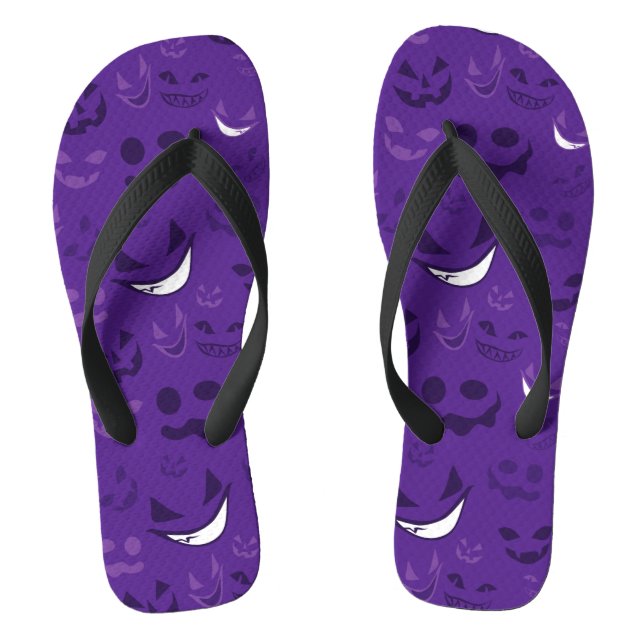 Spooky Faces Flip Flops (Footbed)