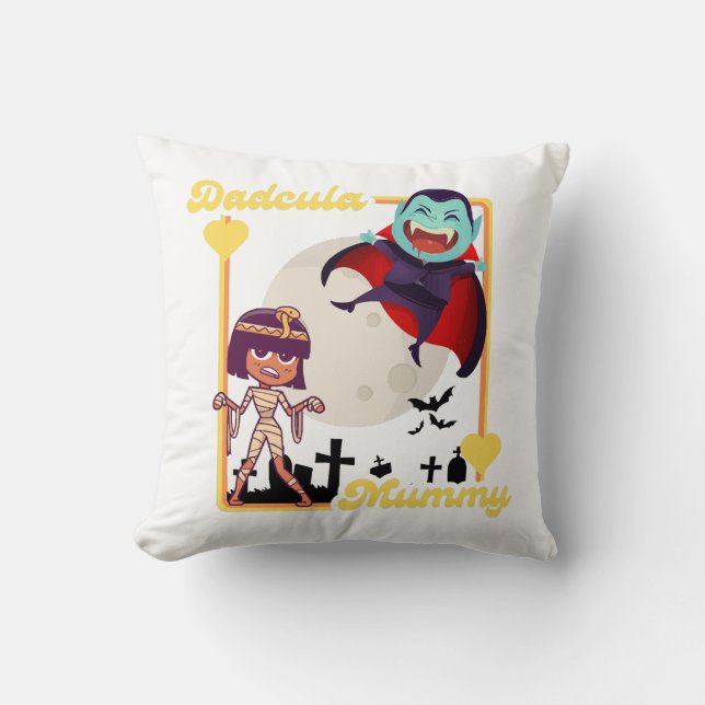 Spooky Family Halloween Cushion (Front)