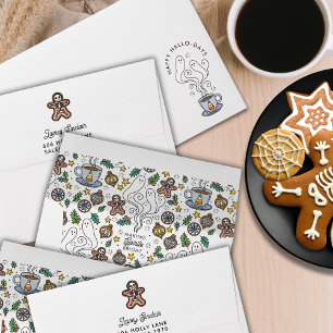Spooky Festive Halloween Christmas Holiday Card Envelope