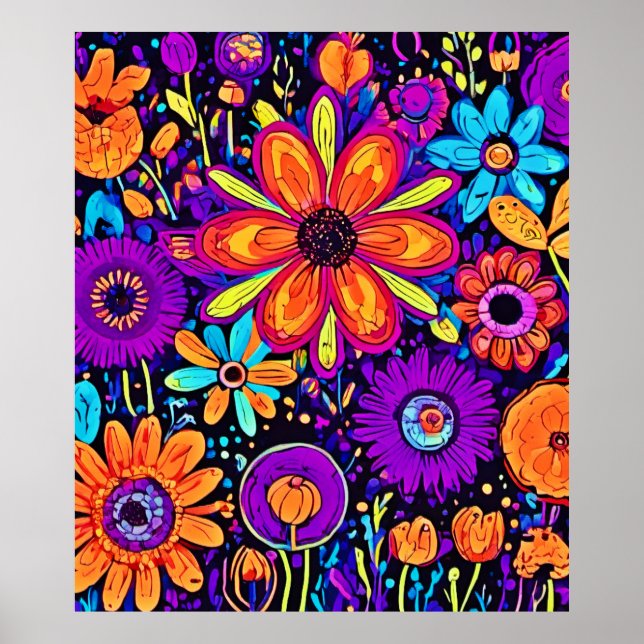 Spooky Floral Art Poster (Front)