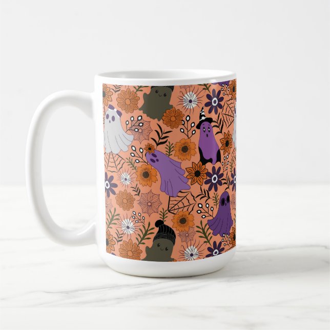 Spooky floral coffee mug (Left)