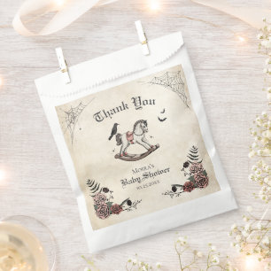 Spooky Floral Gothic Baby Shower Thank You Favour Bags