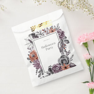 Spooky Floral Halloween Birthday Party Card Favour Bags