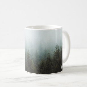 Spooky Foggy Forest Nature Photo Mug