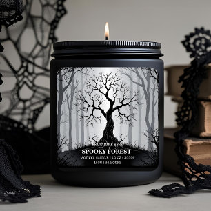 Spooky Forest Candle Custom Gothic Halloween Square Sticker